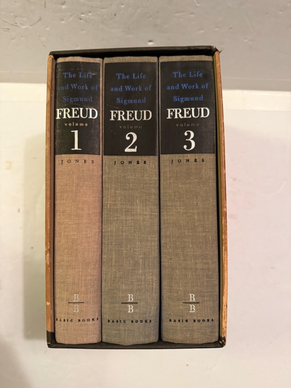 The Life and Work of Sigmund Freud Volumes 1-3 - Linen Hardcover Set